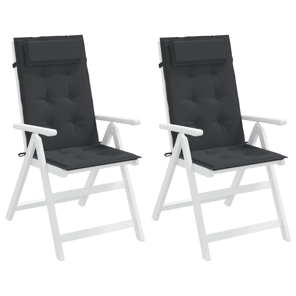 vidaXL Perne de scaun cu spătar înalt, 2 buc, negru, țesătură Oxford