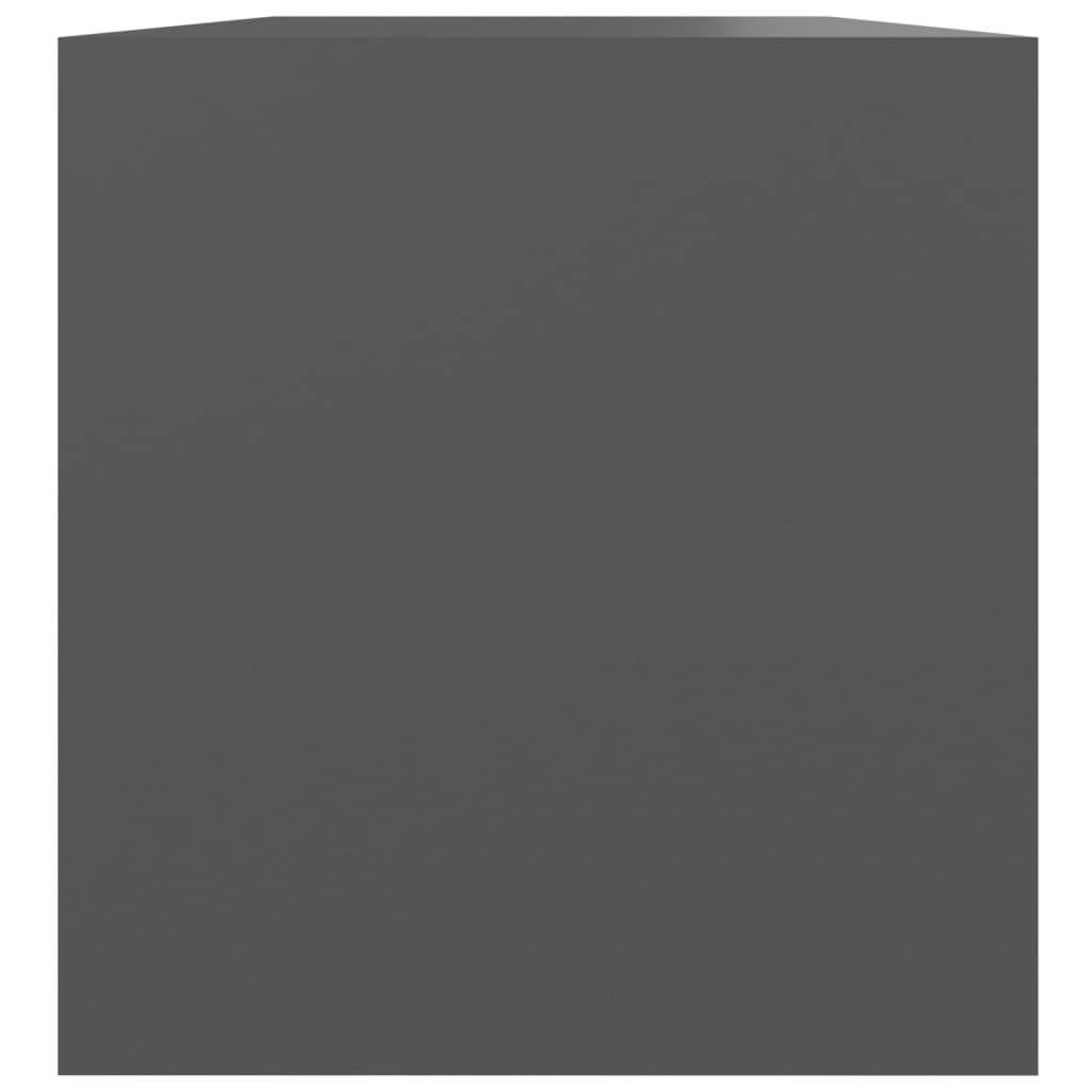 vidaXL Cutie de depozitare viniluri, gri, 71x34x36 cm, lemn compozit