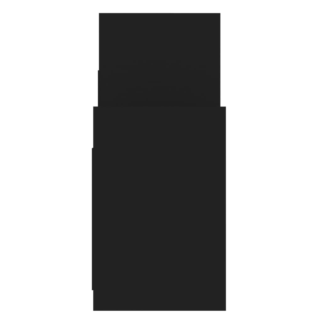 vidaXL Dulap noptieră, negru, 60x26x60 cm, PAL