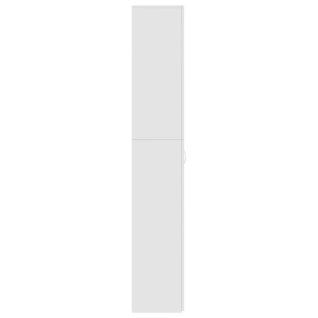 vidaXL Dulap de birou, alb extralucios, 60x32x190 cm, lemn prelucrat