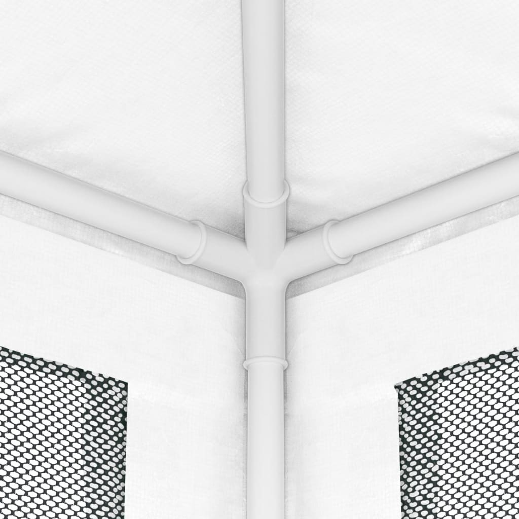 vidaXL Cort de petrecere cu 4 pereți din plasă, alb, 4 x 4 m