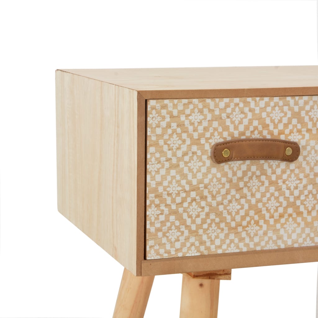 vidaXL Masă consolă cu 4 sertare, 110x30x75 cm, lemn masiv pin