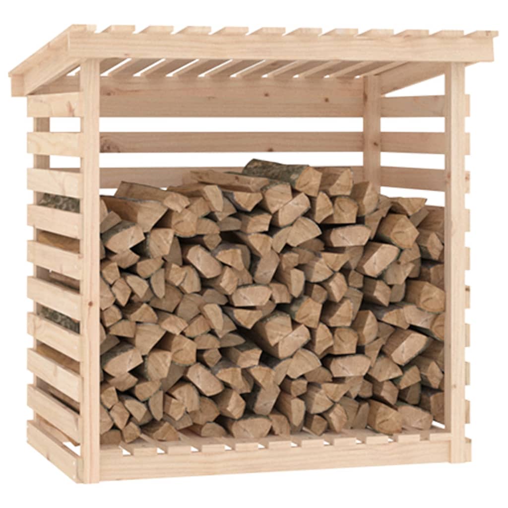 vidaXL Rastel pentru lemne de foc, 108x73x108 cm, lemn masiv de pin