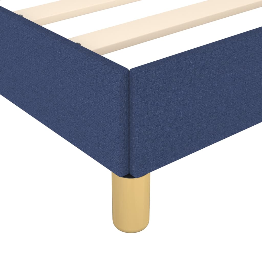 vidaXL Cadru de pat, albastru, 120x190 cm, material textil