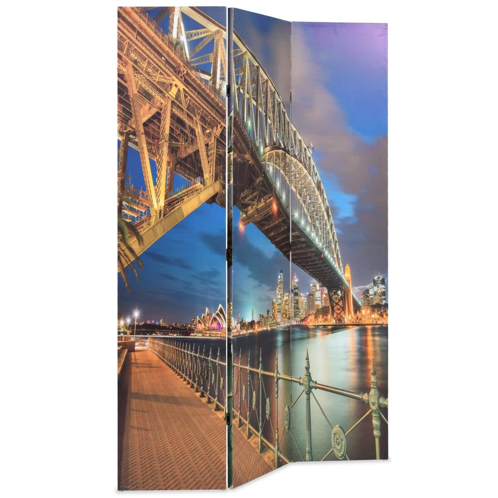 vidaXL Paravan cameră pliabil, 120 x 170 cm, Sydney Harbour Bridge