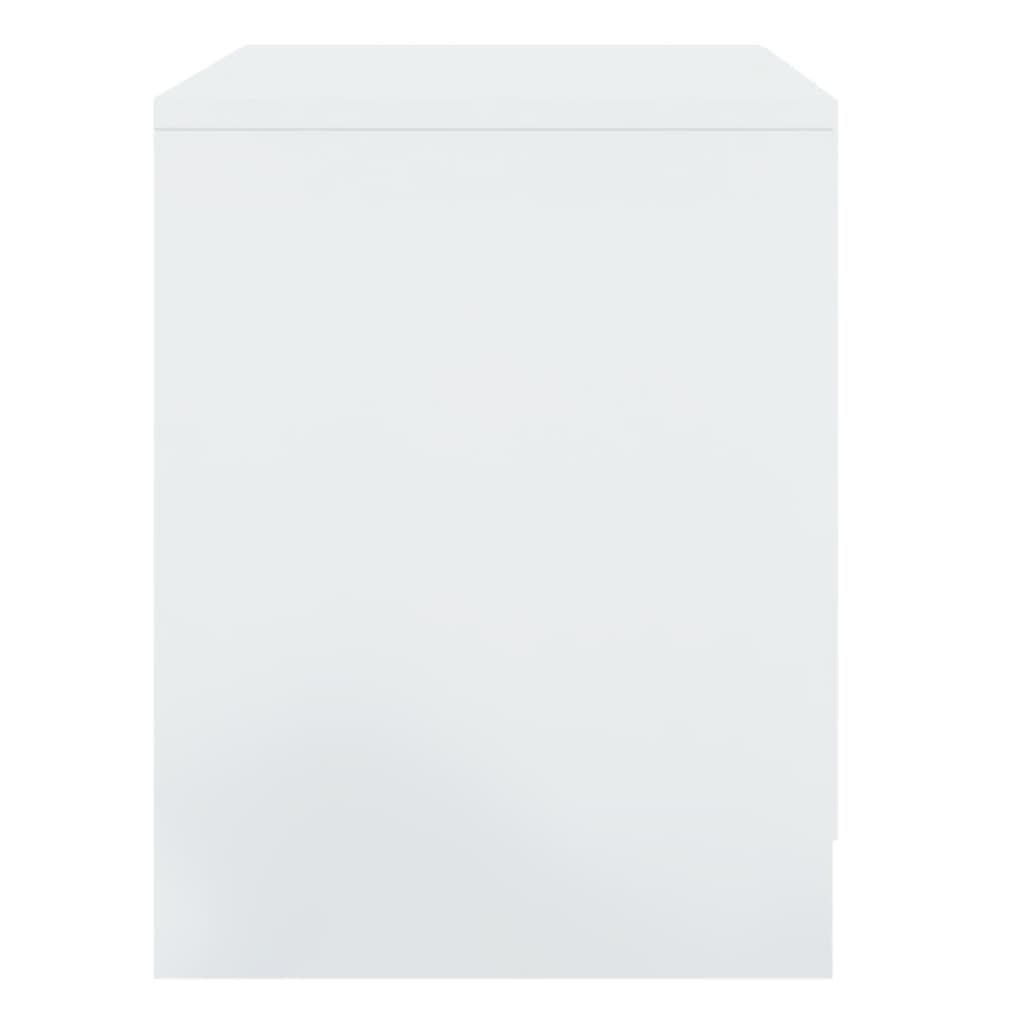 vidaXL Noptieră, alb extralucios, 45x34,5x44,5 cm, PAL