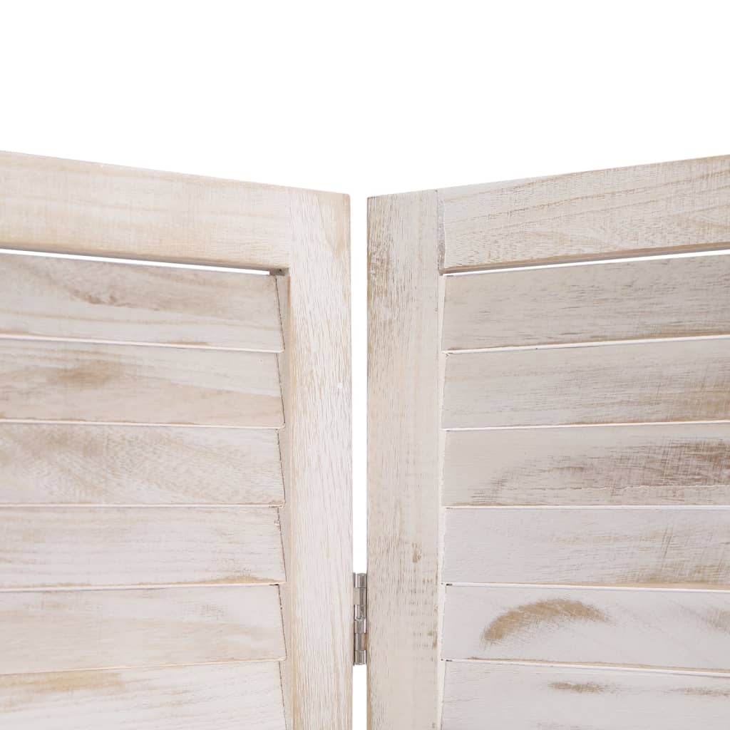 vidaXL Paravan de cameră cu 5 panouri, alb, 175 x 165 cm, lemn