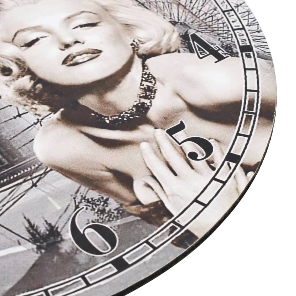 vidaXL Ceas de perete vintage Marilyn Monroe, 30 cm