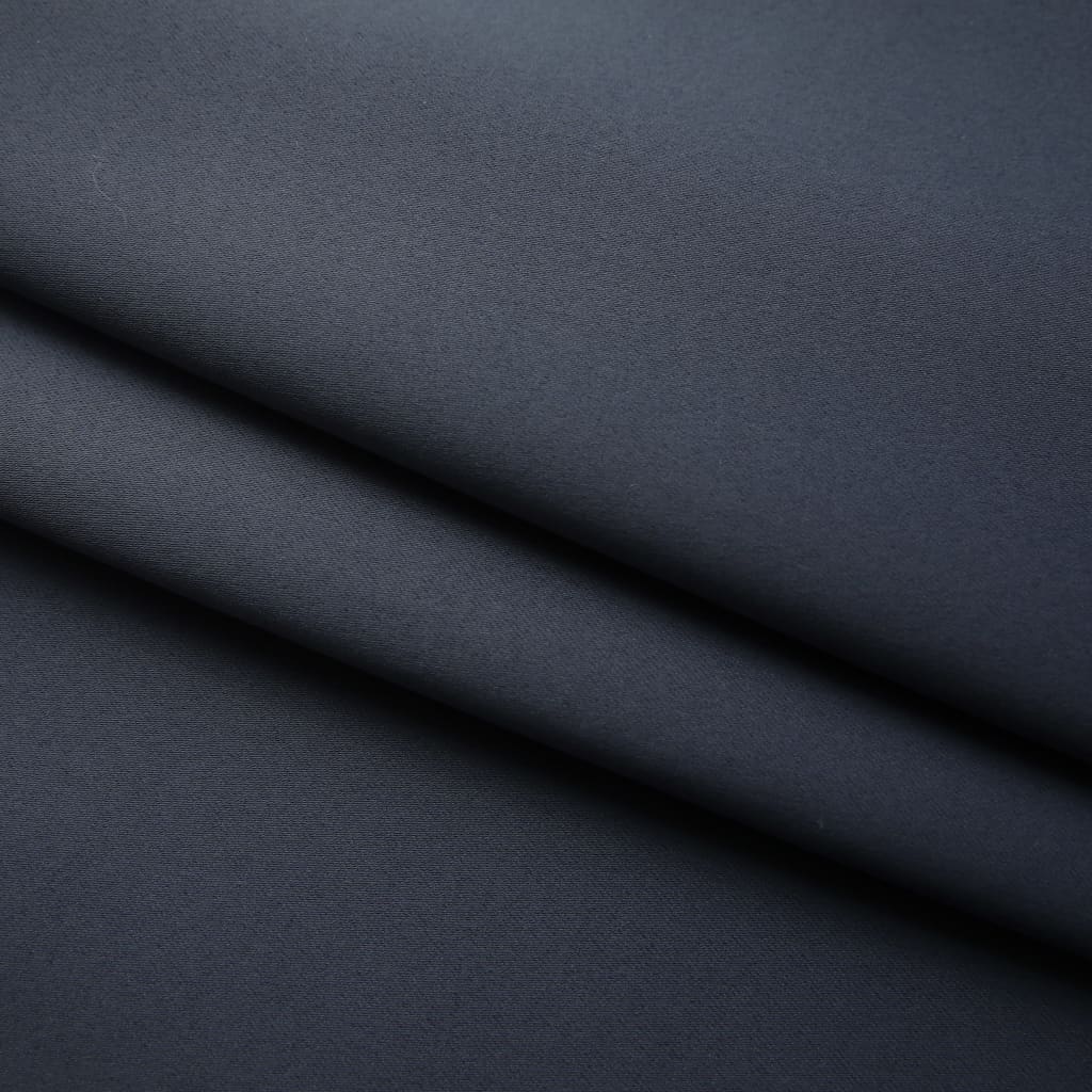 vidaXL Draperie opacă, antracit, 290 x 245 cm, cu cârlige