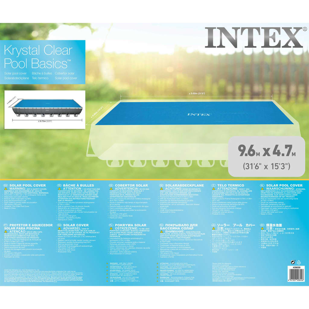 Intex Prelată solară de piscină, 975 x 488 cm, dreptunghiular