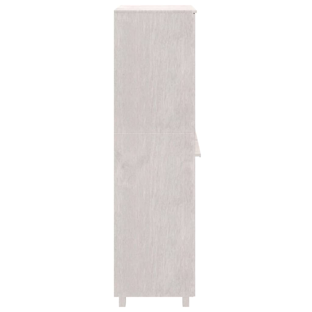 vidaXL Dulap haine „HAMAR”, alb, 89x50x180 cm, lemn masiv de pin