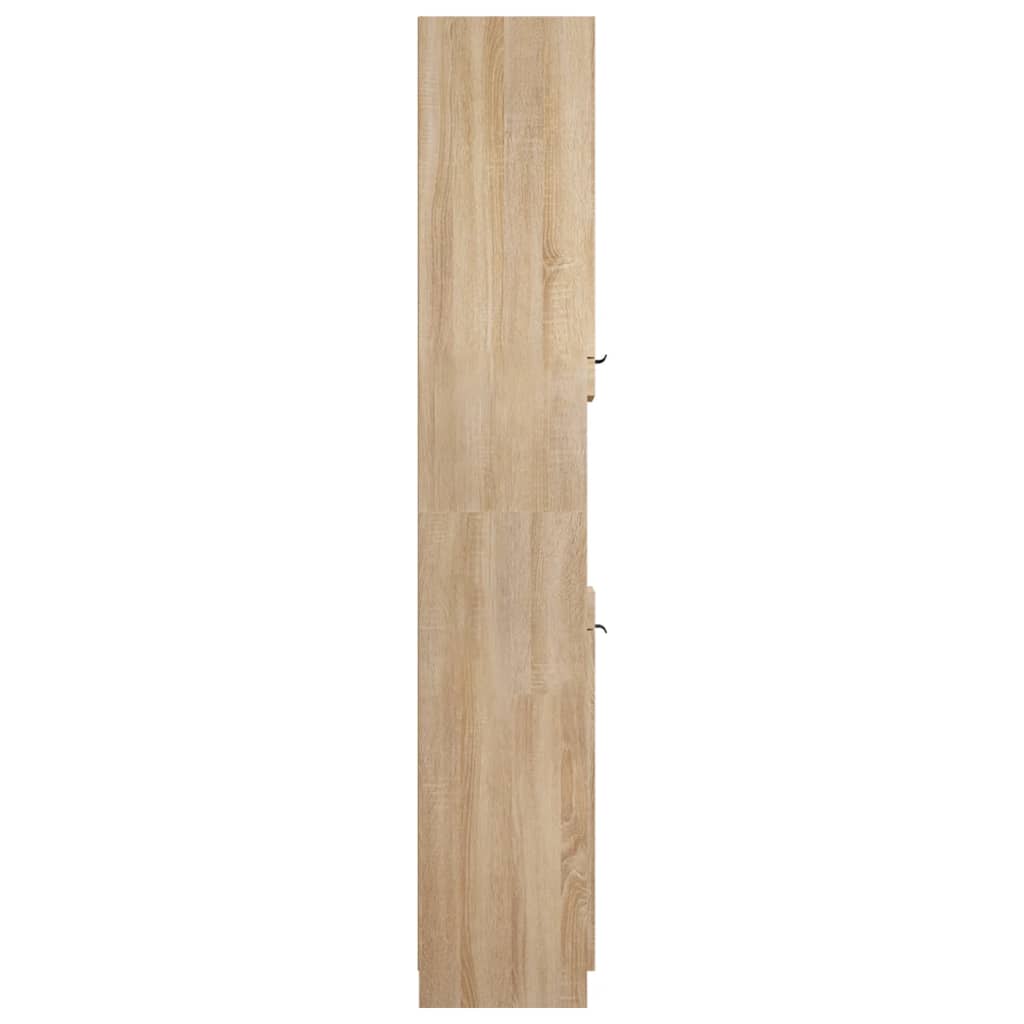 vidaXL Dulap de baie, stejar sonoma, 32x34x188,5 cm, lemn compozit
