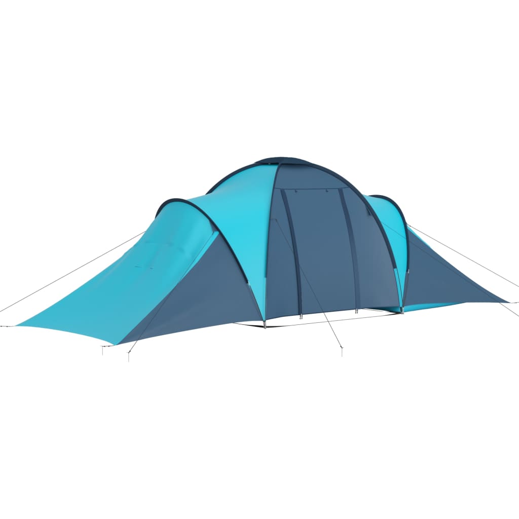 vidaXL Cort camping, 6 persoane, albastru și bleu