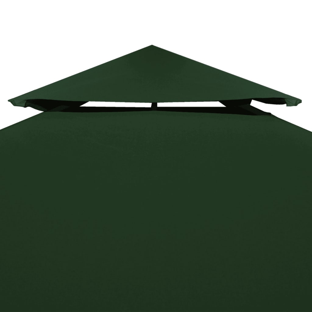 vidaXL Copertină rezervă acoperiș pavililion, verde, 3x3 m, 310 g/m²