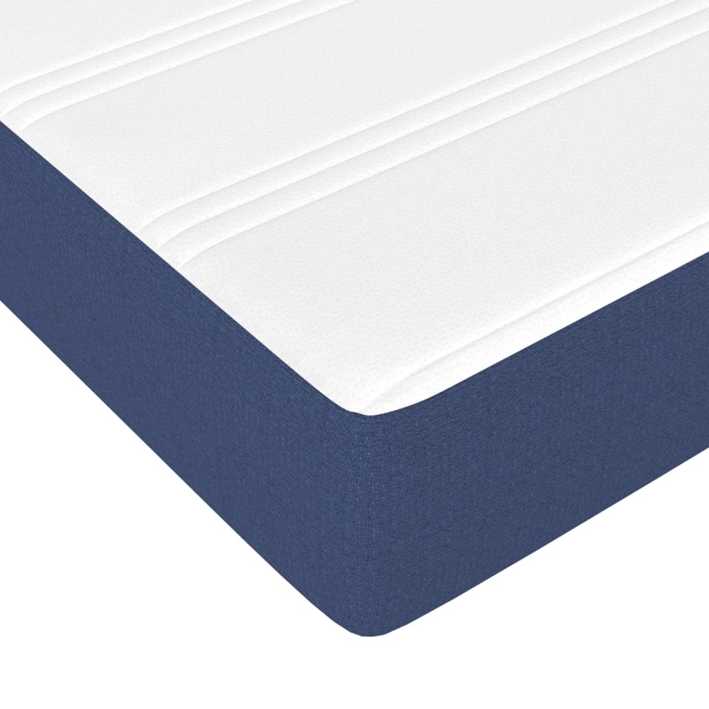 vidaXL Saltea de pat cu arcuri, albastru, 180x200x20 cm, textil