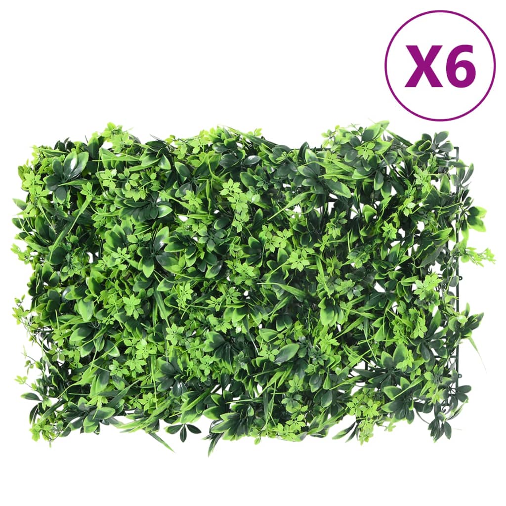  vidaXL Gard din frunze artificiale, 6 buc., verde, 40x60 cm