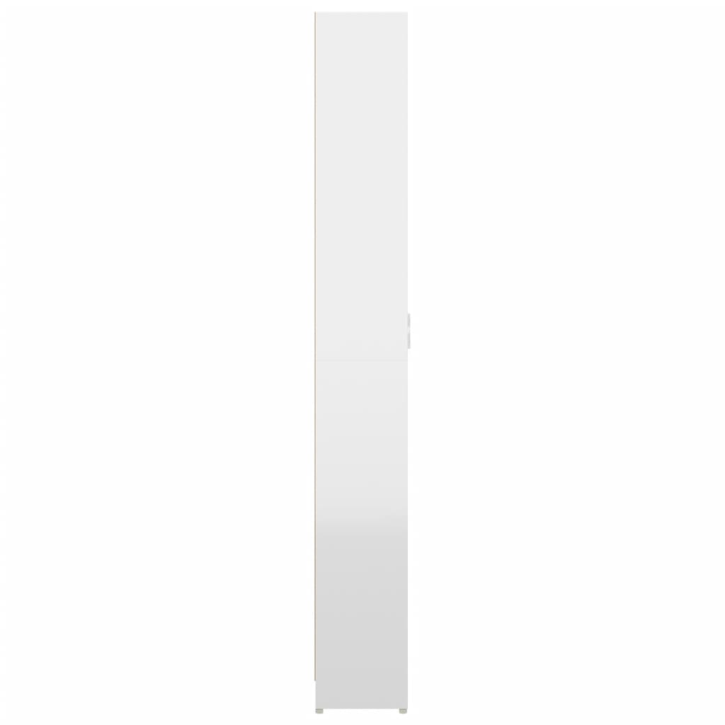 vidaXL Șifonier de hol, alb extralucios, 55 x 25 x 189 cm, PAL