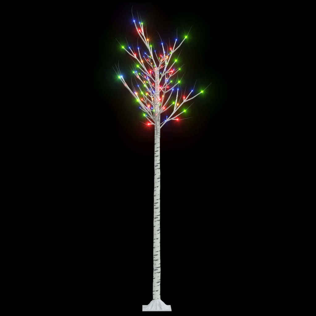 vidaXL Pom Crăciun 200 LED-uri colorat 2,2 m salcie interior/exterior