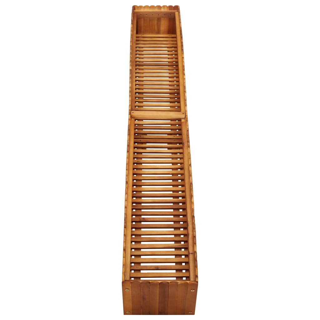 vidaXL Strat înălțat de grădină, 200x30x25 cm, lemn masiv de acacia