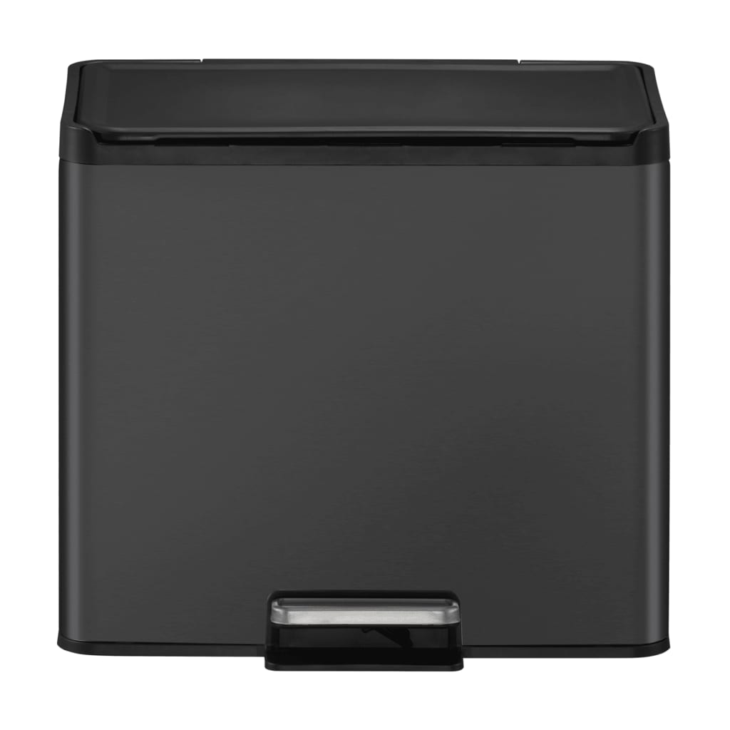 EKO Coș de gunoi cu pedală Essential, negru, 2x15 L