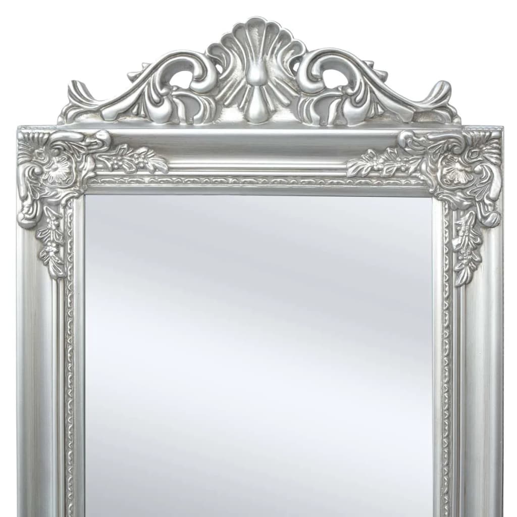 vidaXL Oglindă verticală în stil baroc 160 x 40 cm argintiu