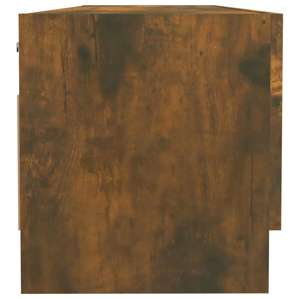 vidaXL Șifonier, stejar fumuriu, 100x32,5x35 cm, lemn prelucrat