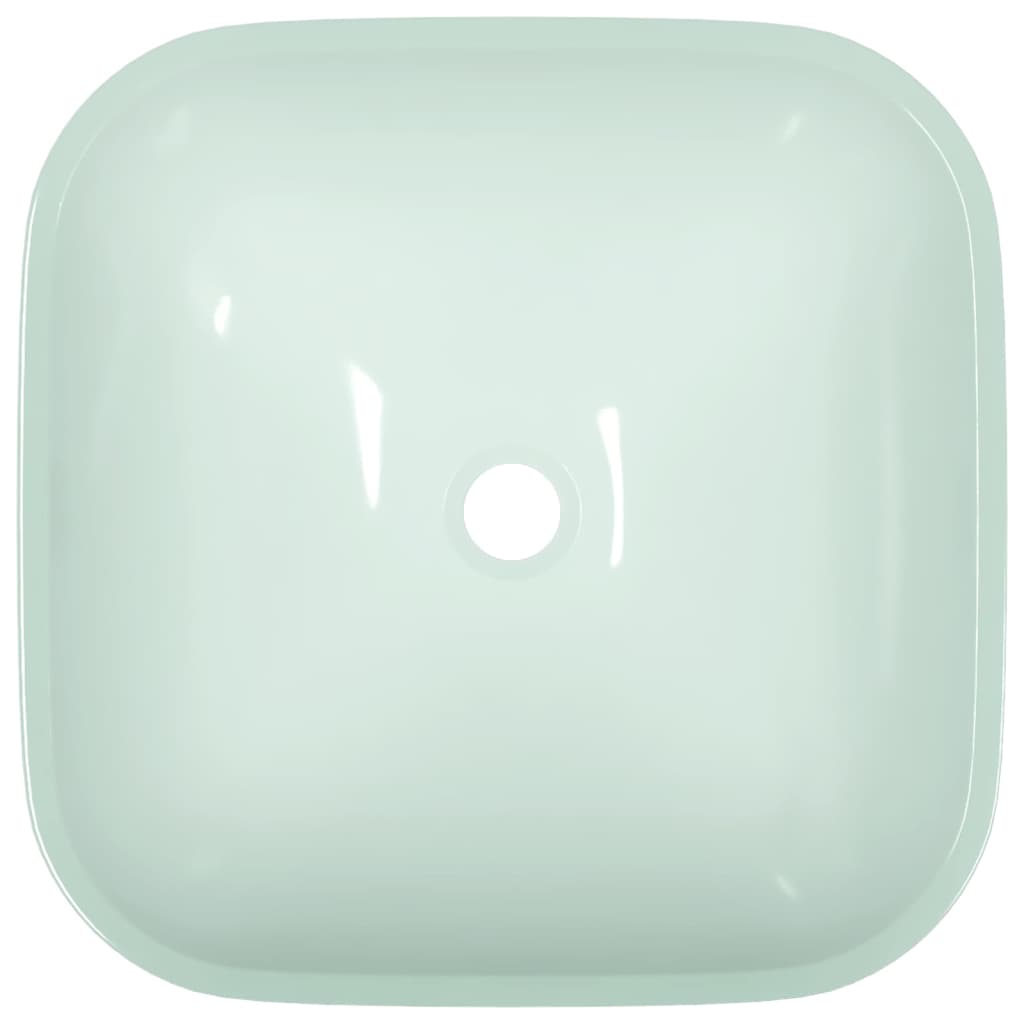 vidaXL Chiuvetă din sticlă, alb, 42x42x14 cm