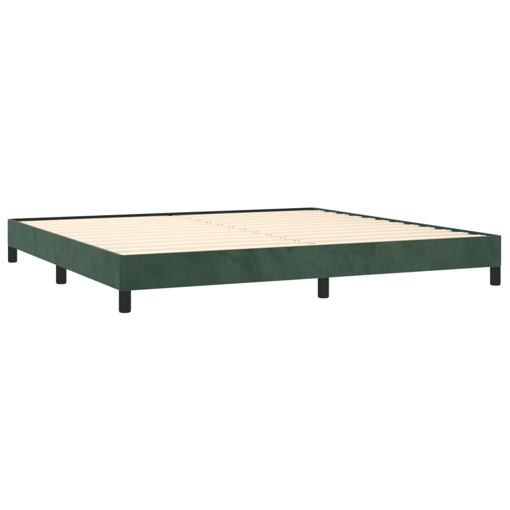 vidaXL Cadru de pat, verde închis, 200x200 cm, catifea