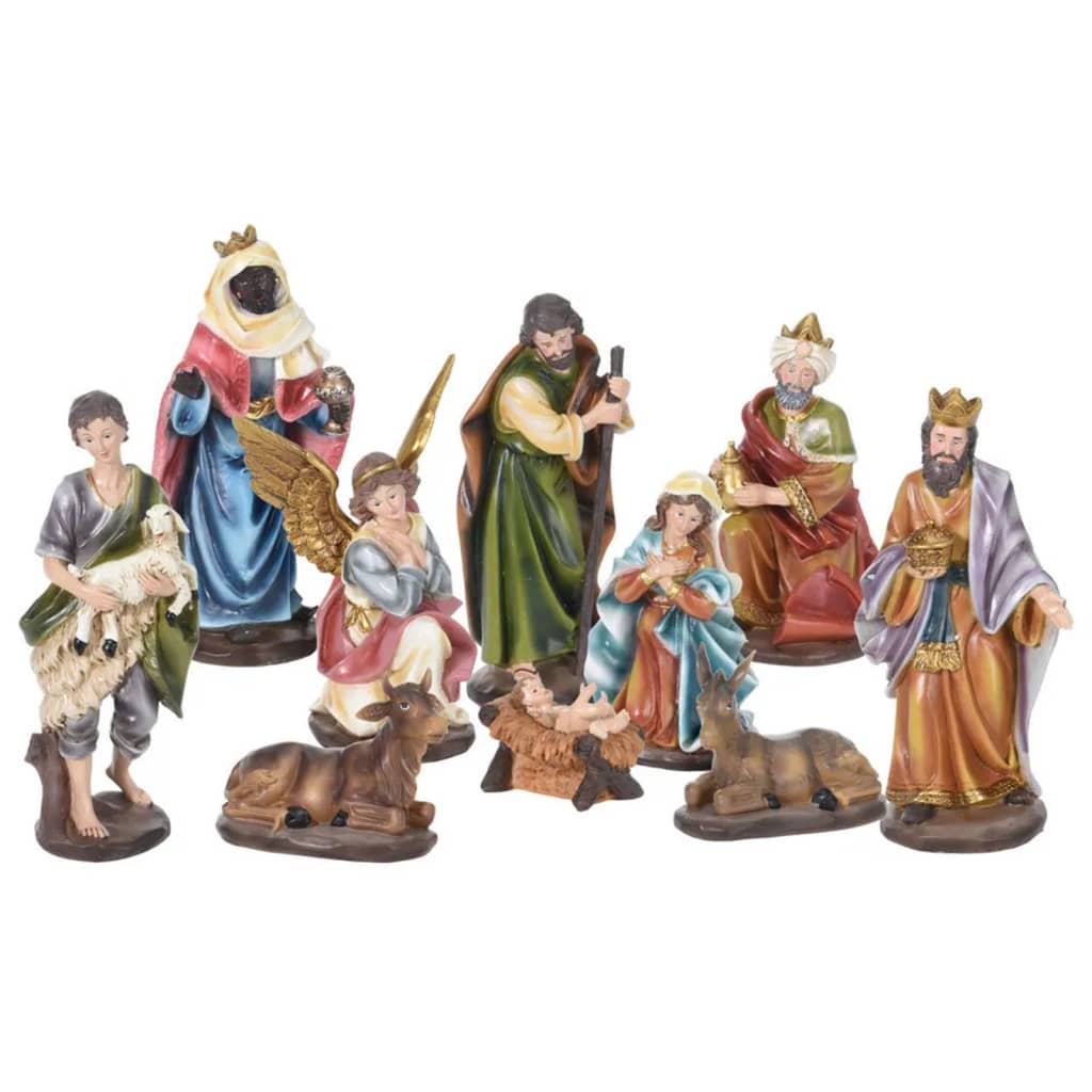 Ambiance Set figurine decorative de Crăciun Nașterea Domnului, 10 buc.