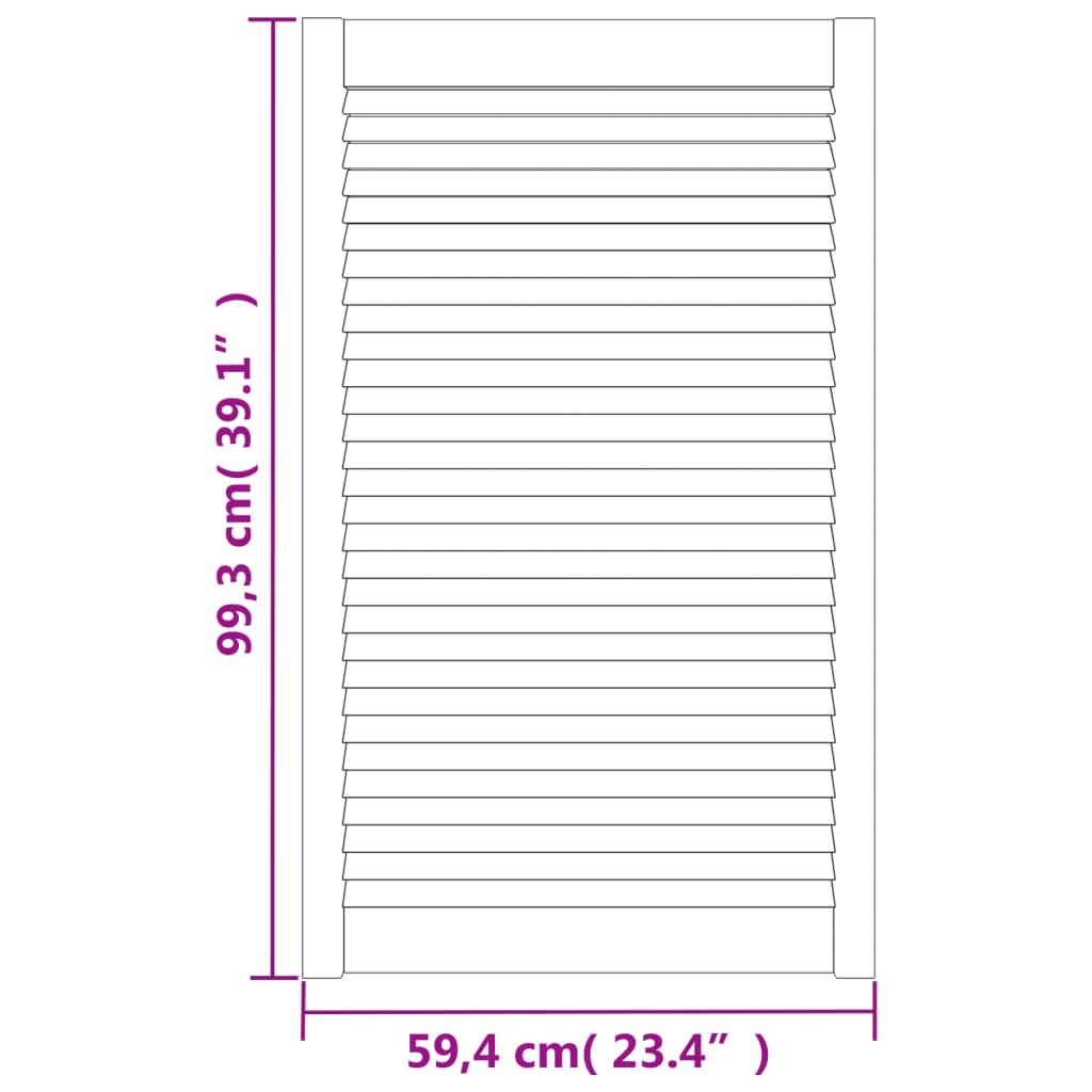 vidaXL Uși de dulap design lambriu 4 buc. 99,3x59,4 cm lemn masiv pin