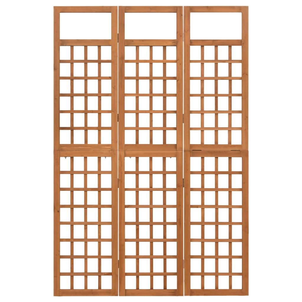 vidaXL Separator cameră cu 3 panouri, 121x180,5 cm, nuiele lemn brad