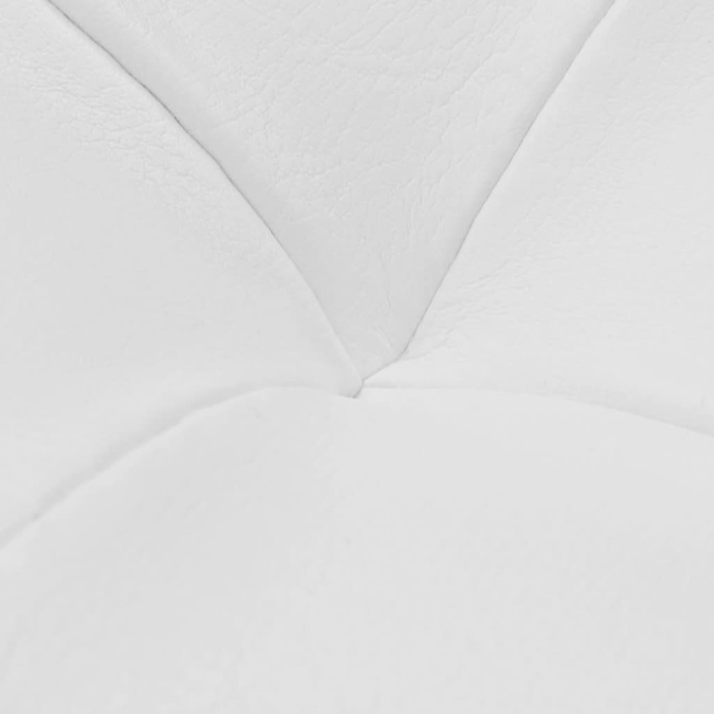 vidaXL Taburet de depozitare, piele artificială, alb