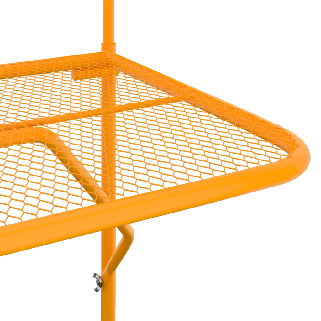 vidaXL Masă de balcon, galben, 60x40 cm, oțel