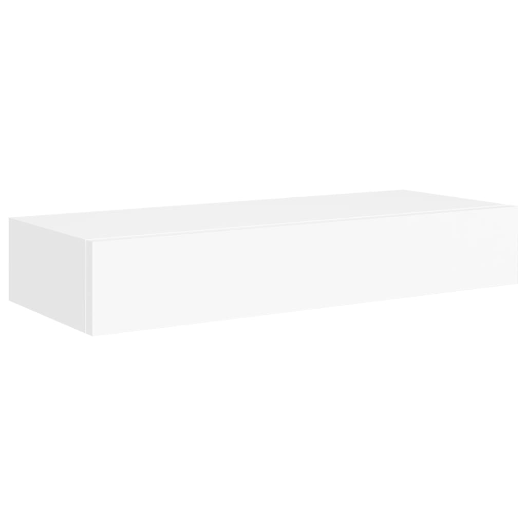 vidaXL Dulapuri de perete cu sertare 2 buc. alb, 60x23,5x10 cm MDF