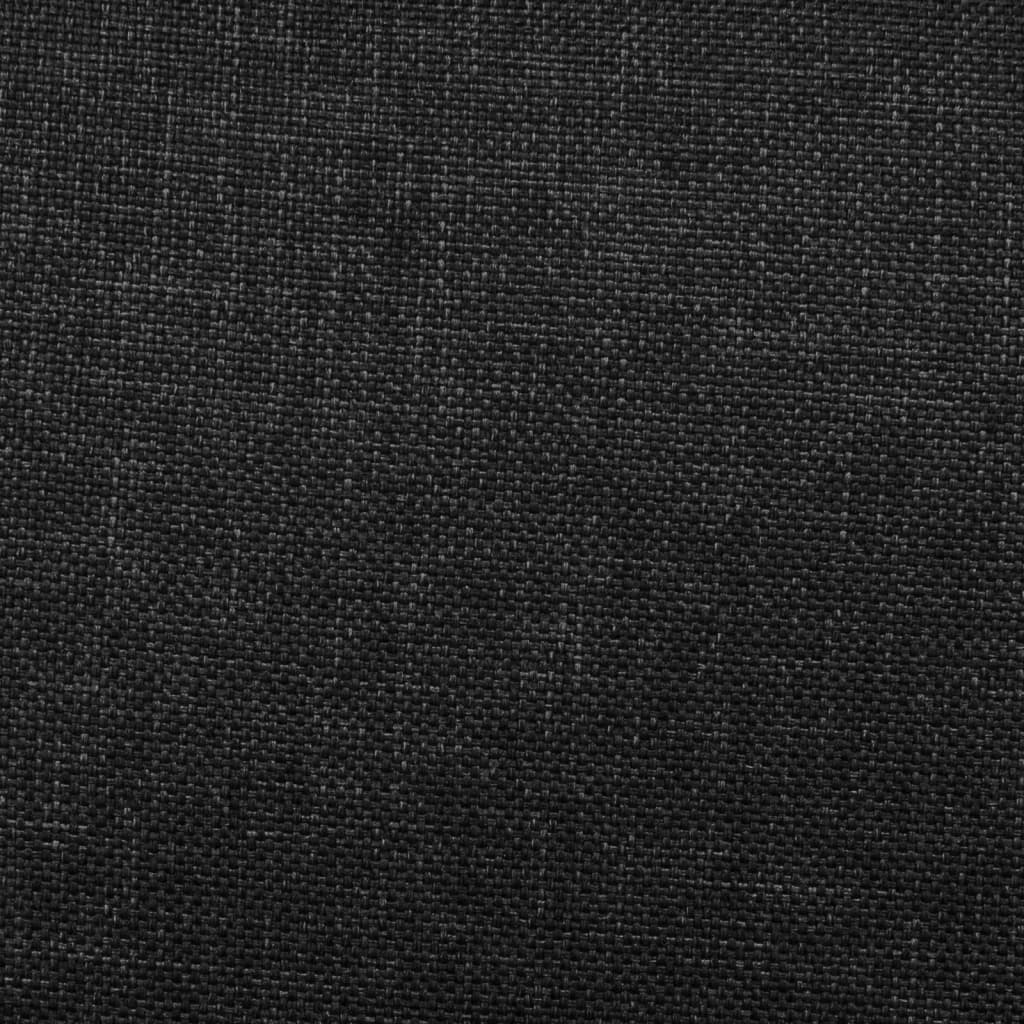 vidaXL Canapea rabatabilă cu 2 locuri, negru, material textil
