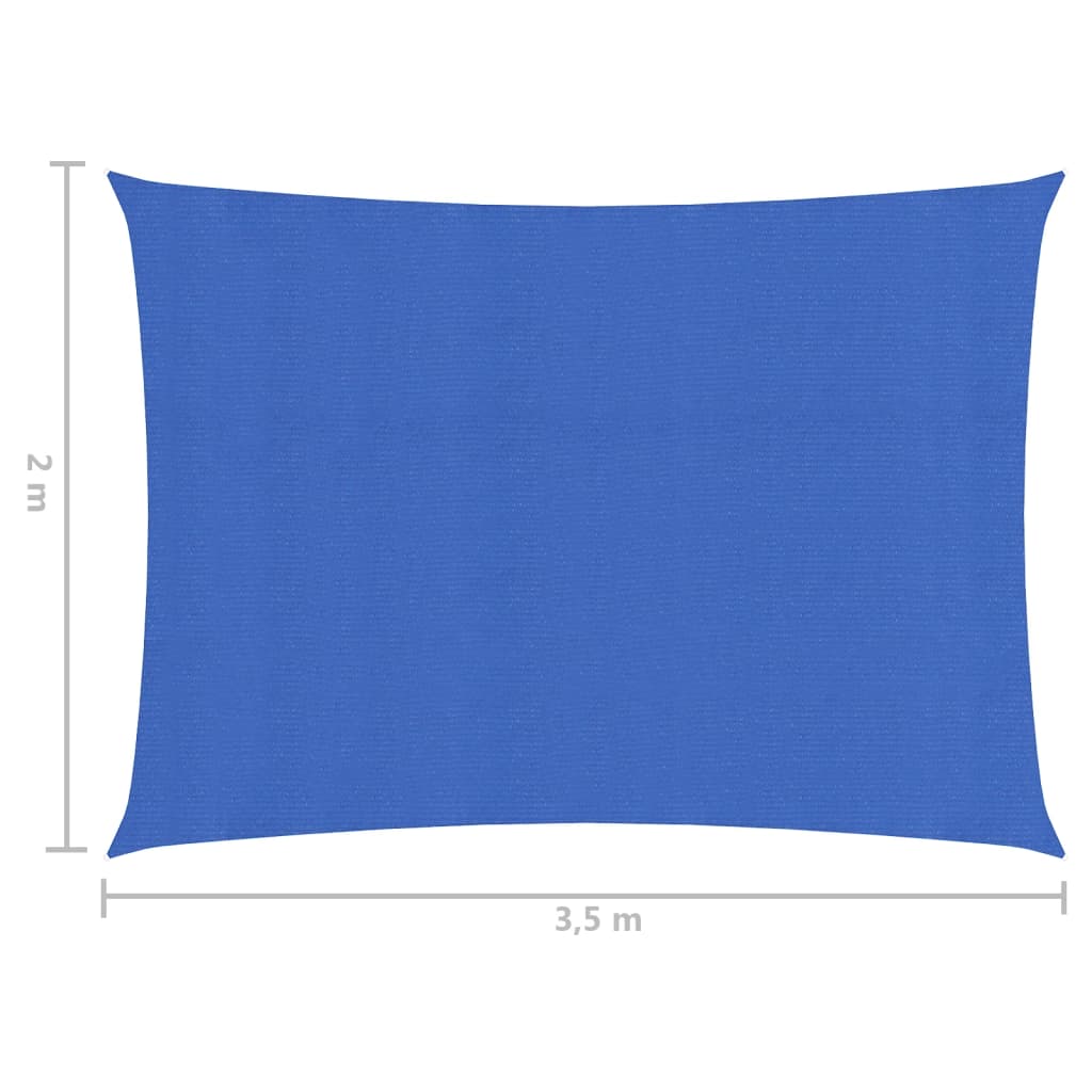 vidaXL Pânză parasolar, albastru, 2x3,5 m, HDPE, 160 g/m²