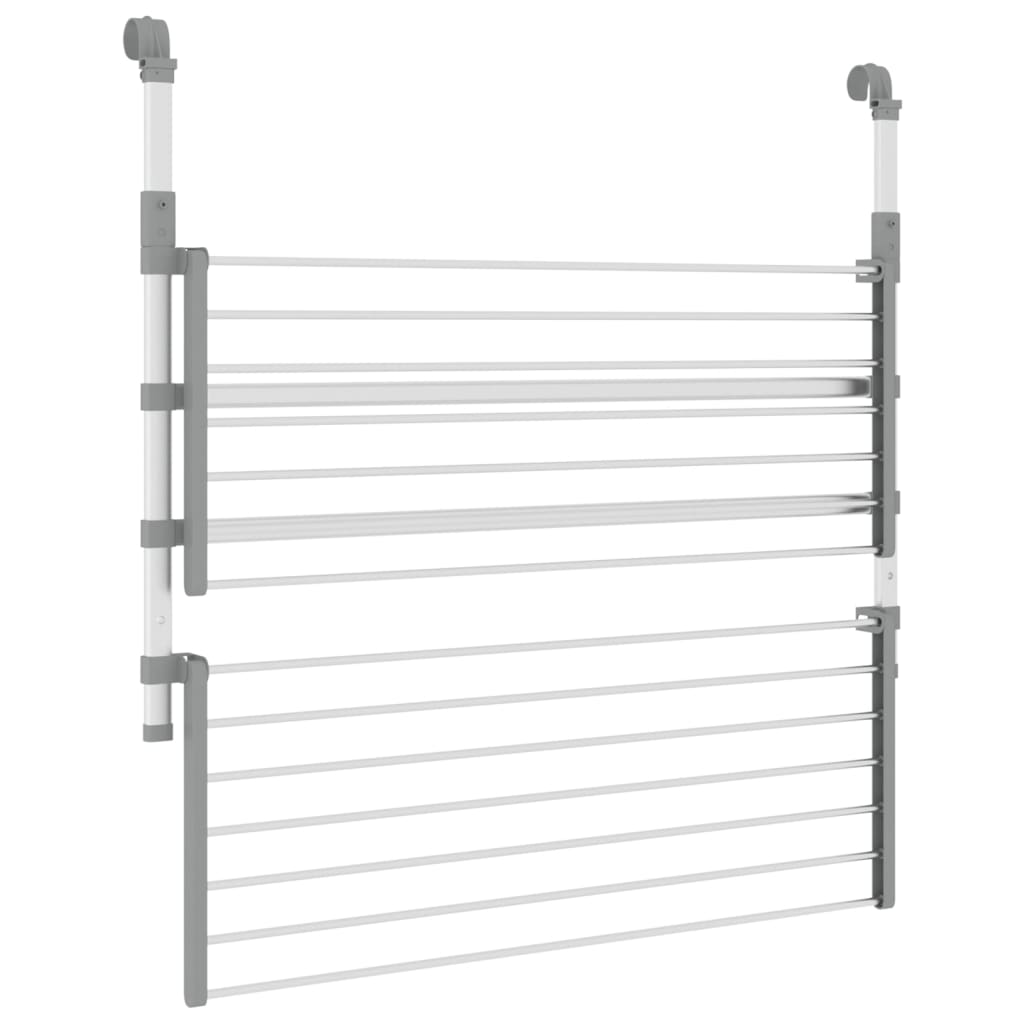 vidaXL Suport de uscare pentru balcon 89x25x(60-95) cm aluminiu