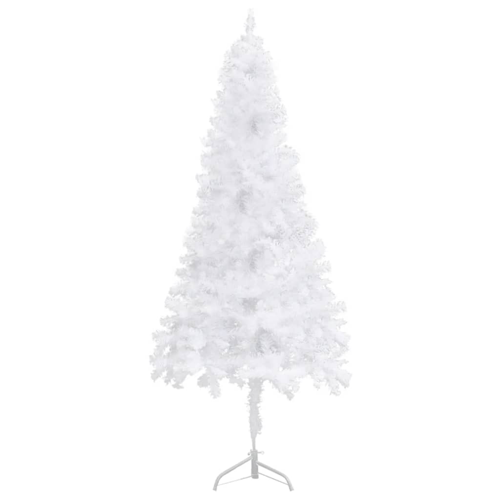 vidaXL Brad de Crăciun artificial, de colț, alb, 150 cm, PVC