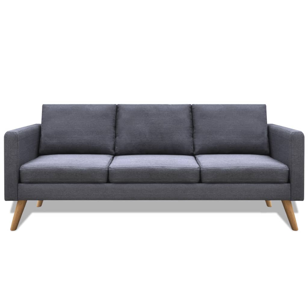 vidaXL Set canapele cu 2 locuri și 3 locuri, textil, gri închis