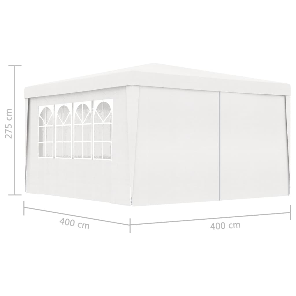 vidaXL Cort de petrecere profesional cu pereți alb 4 x 4 m 90 g/m²
