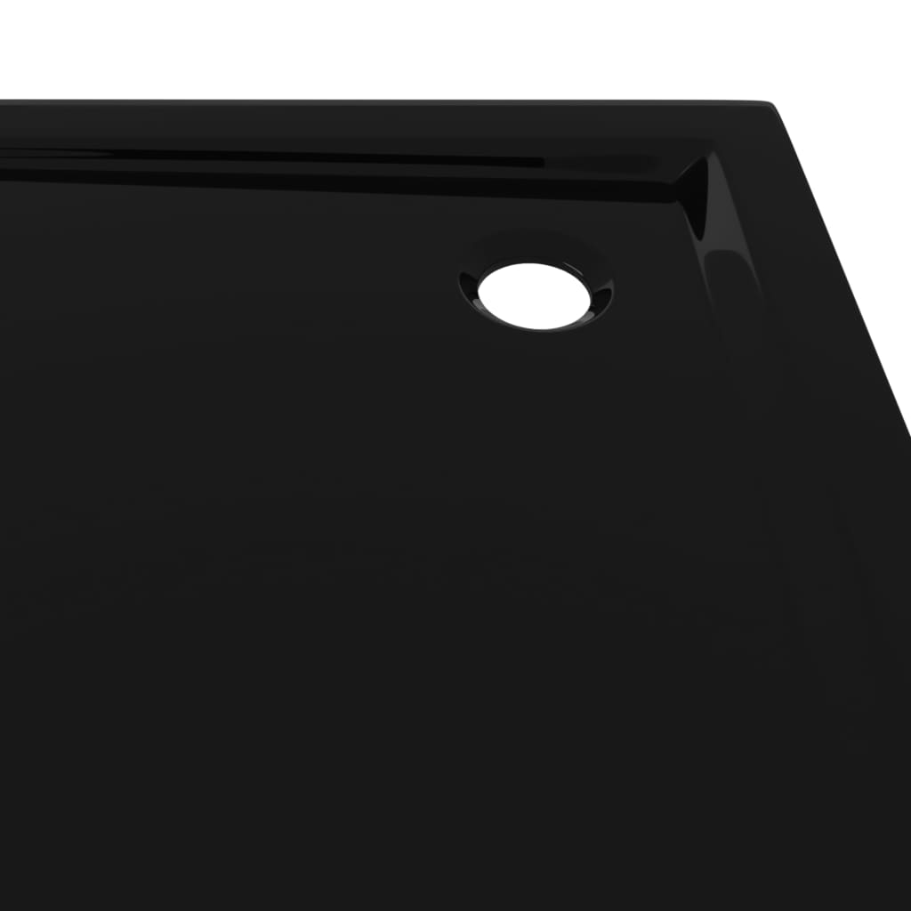 vidaXL Cădiță de duș pătrată din ABS, negru, 90x90 cm