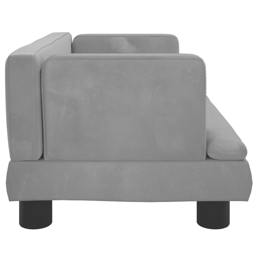 vidaXL Canapea pentru copii, gri, 60x40x30 cm, catifea