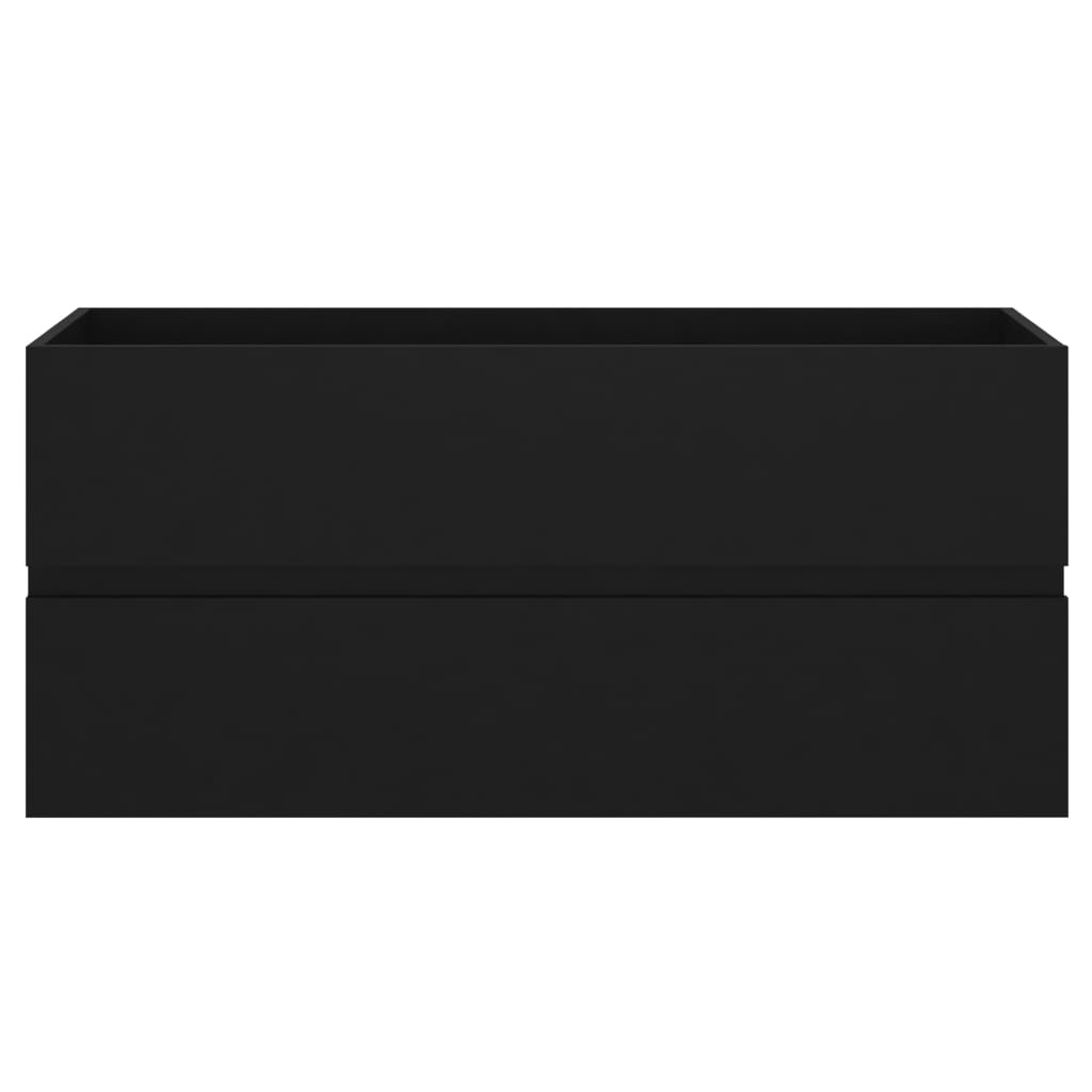 vidaXL Dulap chiuvetă, negru, 100x38,5x45 cm, lemn prelucrat