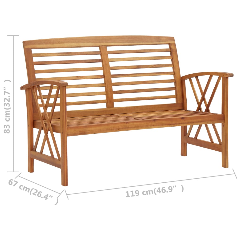 vidaXL Set mobilier de grădină, 4 piese, lemn masiv de acacia