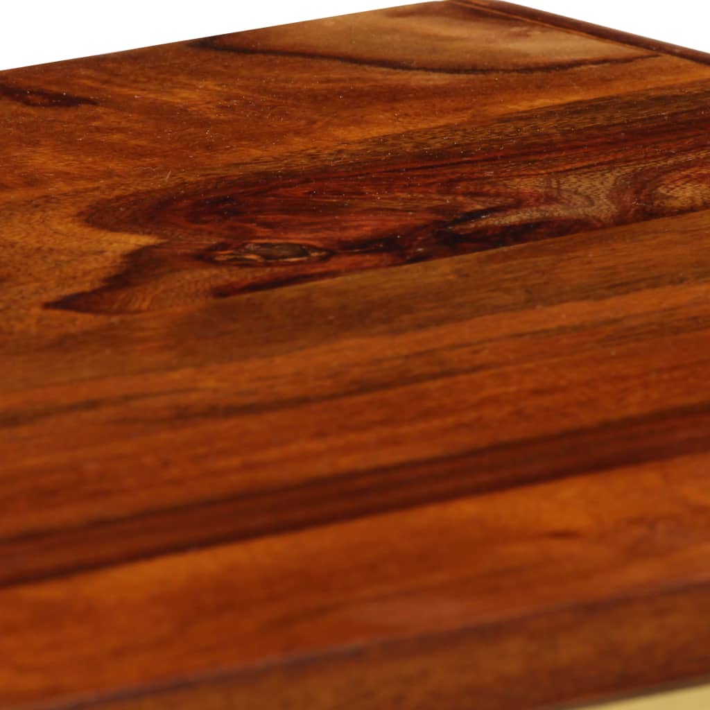 vidaXL Servantă lemn masiv de sheesham cu imprimeu auriu 90x30x77 cm