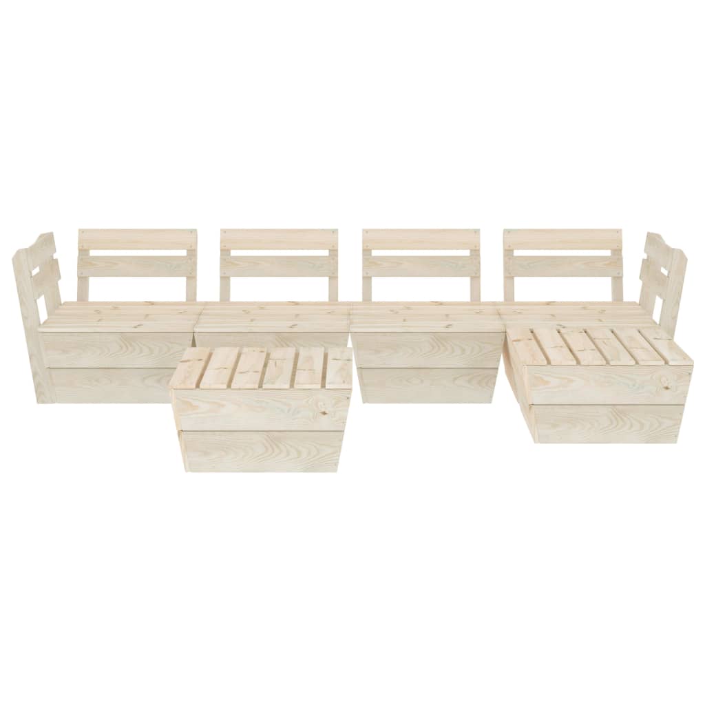 vidaXL Set mobilier grădină din paleți, 6 piese, lemn de molid tratat