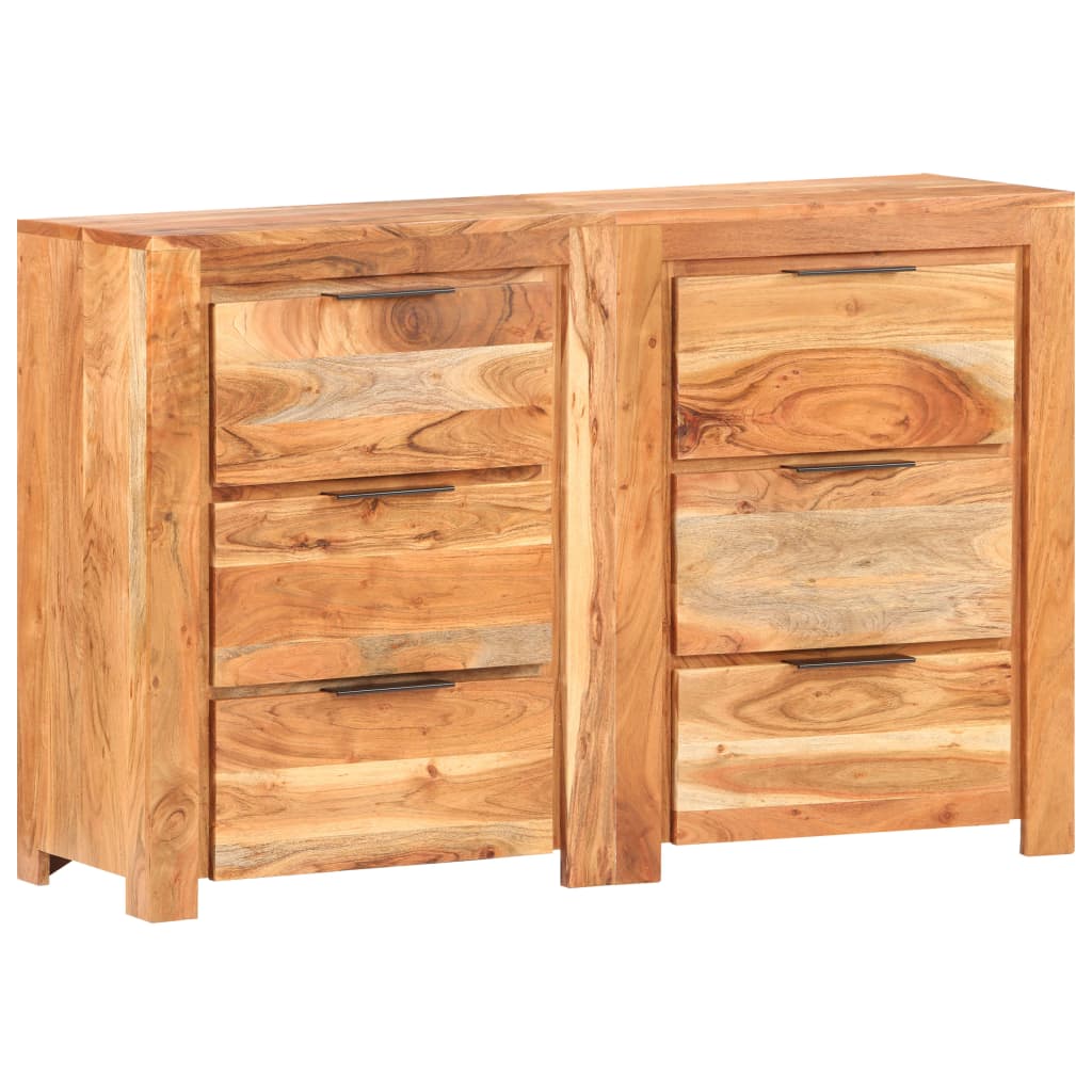 vidaXL Dulap cu sertare, 118 x 33 x 75 cm, lemn masiv de acacia