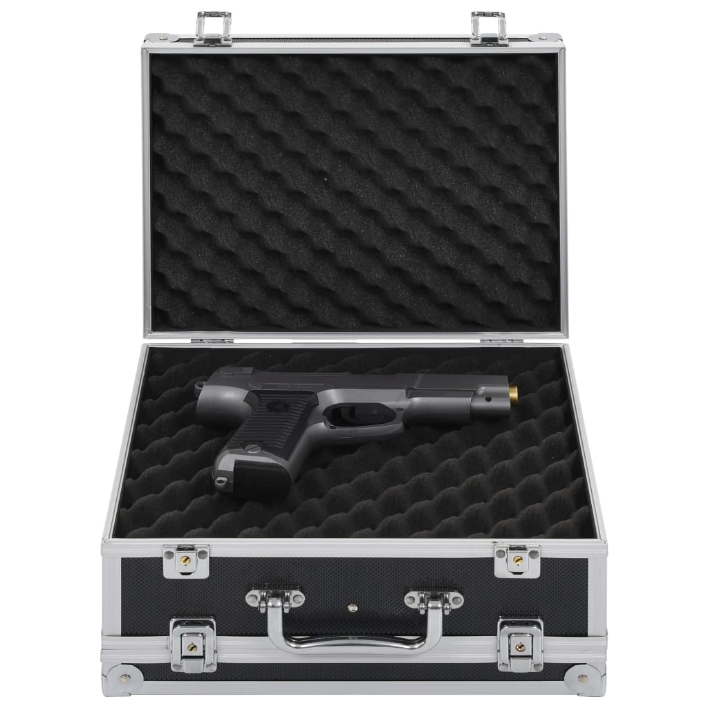 vidaXL Valiză pentru armă, negru, aluminiu ABS