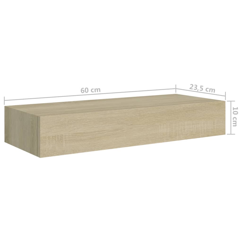vidaXL Dulap de perete cu sertar, stejar, 60x23,5x10 cm, MDF