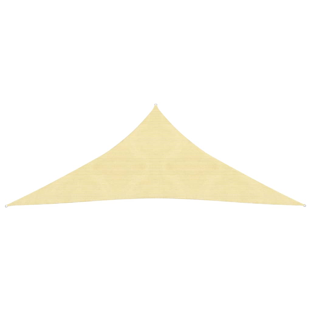 vidaXL Pânză parasolar din HDPE triunghiulară, 5 x 5 x 5 m, bej